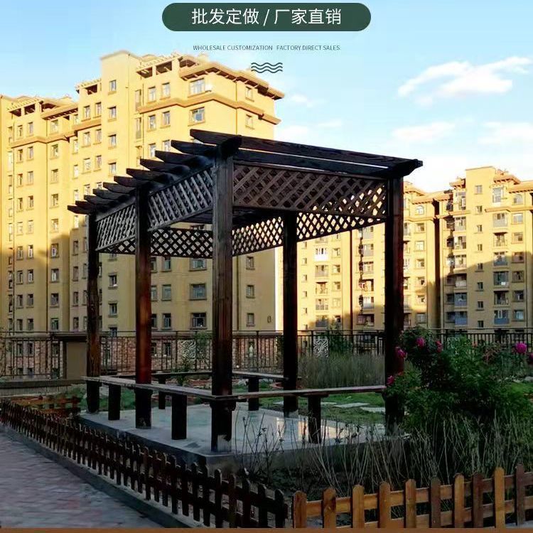 户外防腐碳化木葡萄架凉亭