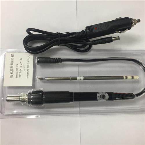 T12焊台电烙铁DC12-24V直流供电速热调温恒温铬铁家用外修套件