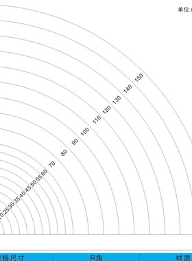高精度R角规点规点线规污点卡直径对比卡异物伤痕菲林尺 R10-150