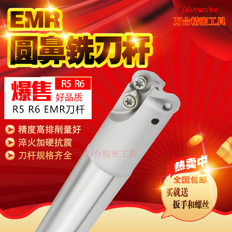 抗震加硬EMeR/EMRW圆鼻立铣刀杆R4 R6 R5刀杆开粗铣刀杆圆刀片刀