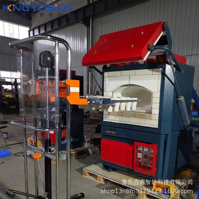 垚鑫科技坩埚放样车电动叉车火试金工具坩埚进样车熔样炉