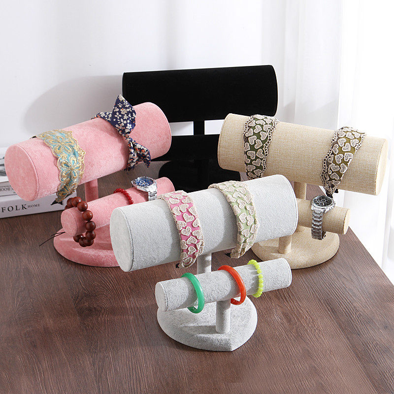 首饰展示架 绒面头箍发箍展示架发卡架放头箍的架子饰品头饰收纳