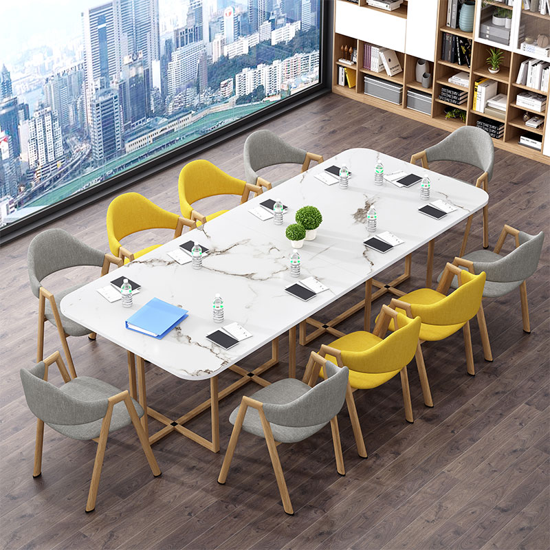 简约现代会议桌长桌简易培训桌接待洽谈会客桌椅组合办公长条北欧
