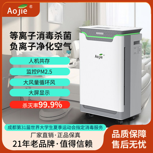 【卫健委备案】奥k洁家用小型除甲醛等离子空气净化消毒机人机共