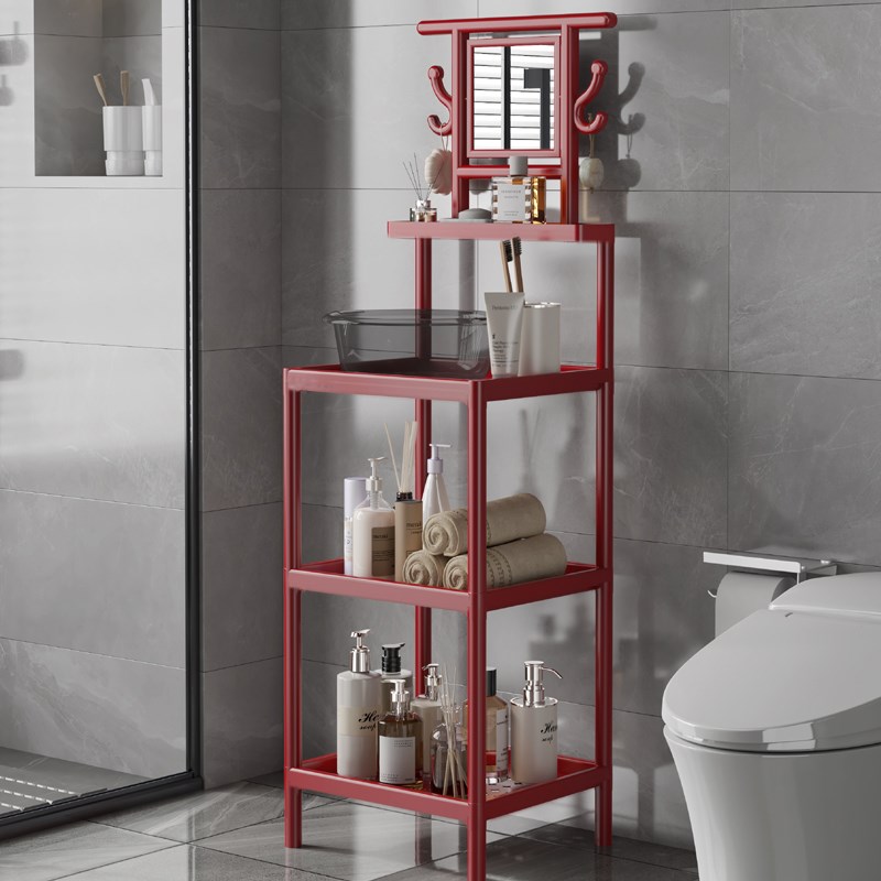 脸盆架卫生间浴室毛巾架落地可移动多层洗脸洗手盆架子置物收纳架