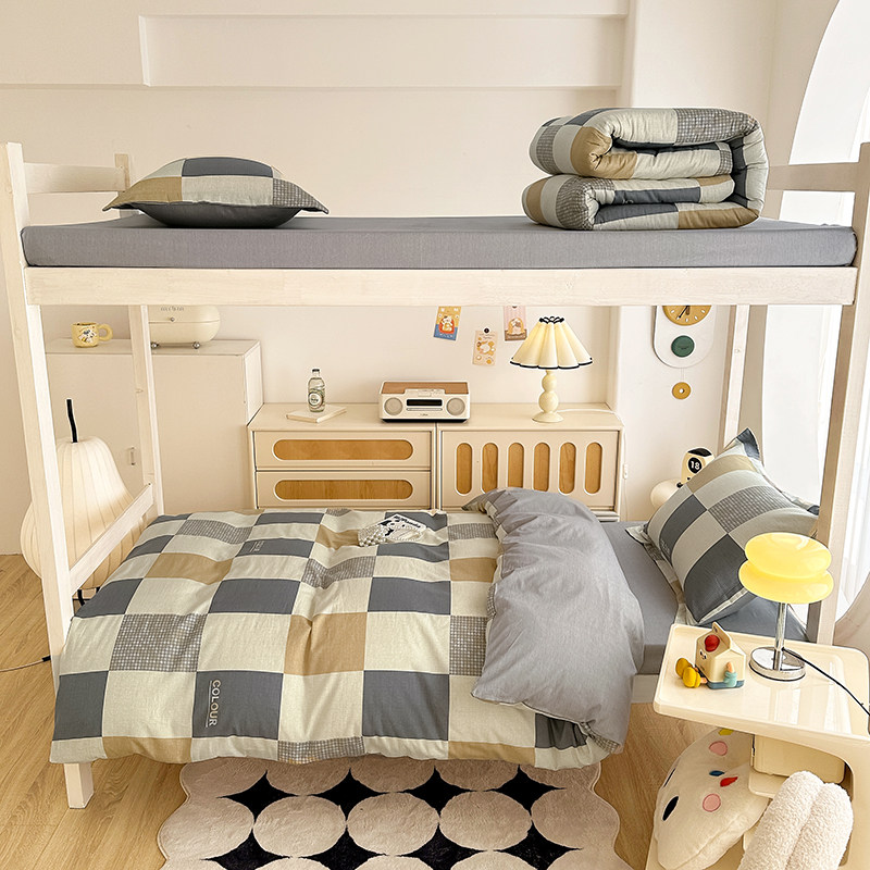 纯棉宿舍床上三件套全棉学生单人被套床单202J4新款90x200床上用