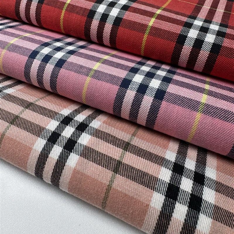 英伦风50支斜纹色织格衬衣裙子连衣裙童装男O女布料手工DIY2米