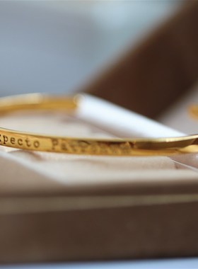 【小器饰品】呼神护卫!哈迷手镯 守护神刻字手镯 包金