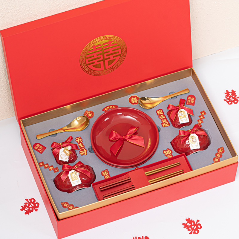 新婚礼物送新人新娘陪嫁餐具碗筷套装订婚送闺蜜礼品乔迁新居实用