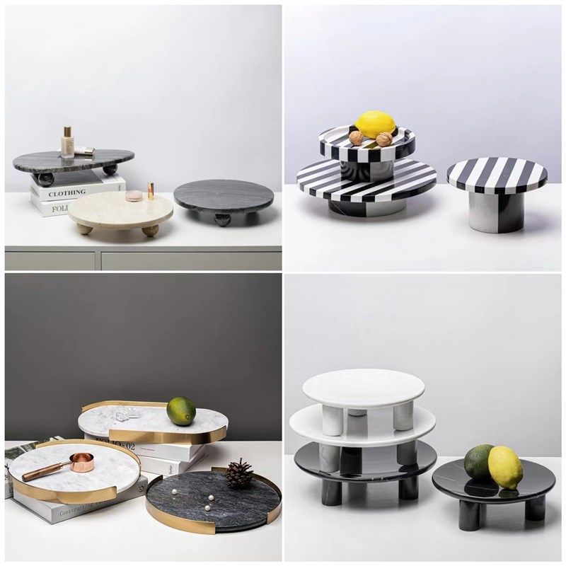 轻奢北欧风客厅电视柜茶几玄关酒店样板房大理石R装饰收纳托盘果,家居饰品,桌面摆件,淘宝优惠券,粉丝福利购,淘宝优惠卷