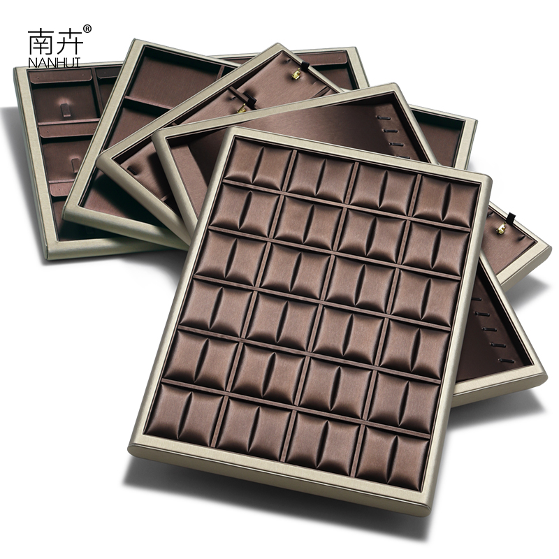 南卉首饰展示托盘戒指项链手镯耳钉收纳看货盘柜台珠宝陈列道具