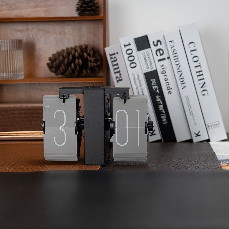 北欧复古翻页时钟客厅桌面座钟简约轻奢J墙壁小挂钟自动机械翻页,家居饰品,座钟,淘宝优惠券,粉丝福利购,淘宝优惠卷