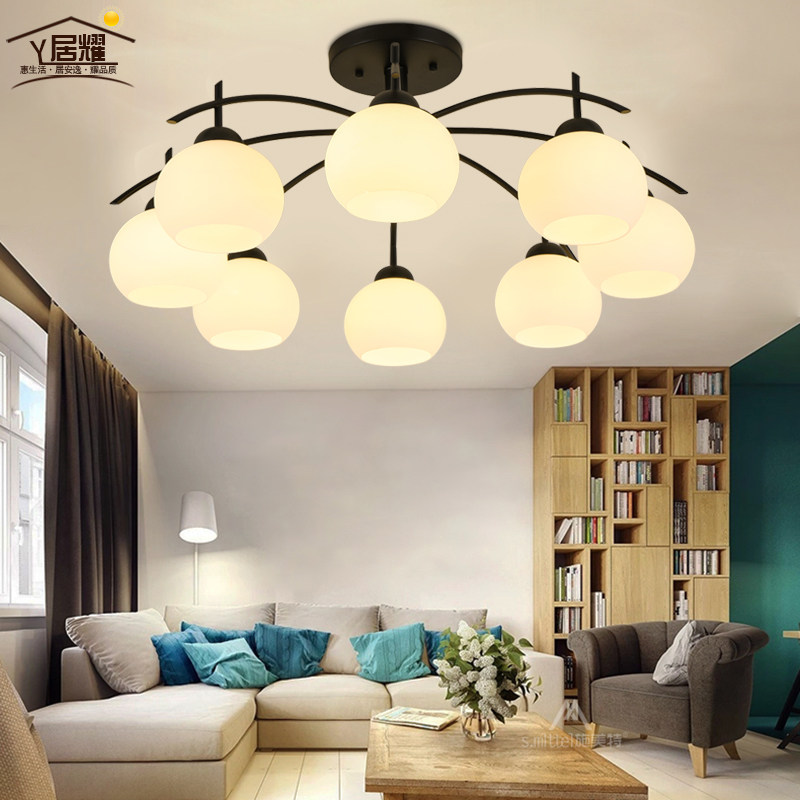 美式简约吊灯卧室灯具客厅乡村A铁艺灯饰艺术创意餐厅书房北欧吸