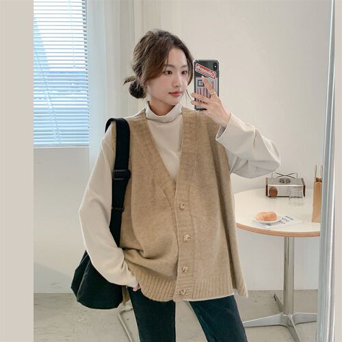 孕妇毛衣开衫马甲k背心2024新款韩版春秋德绒打底衫外穿宽松上衣