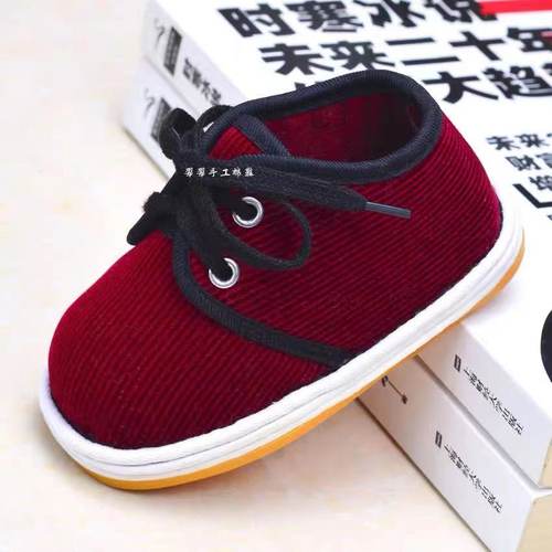 婴儿鞋子秋冬1-2-3-5岁软底学步鞋防滑室内手工千层底男女童步鞋