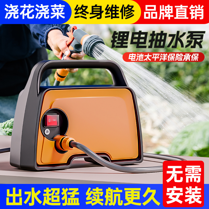 充电式抽水泵淋菜浇菜神器浇水机新型农用浇地灌溉神器家用抽水机