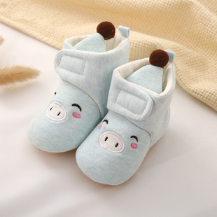 袜春秋i季 9个月学步软底可爱0 不掉3 1岁宝宝彩棉 新生婴儿鞋