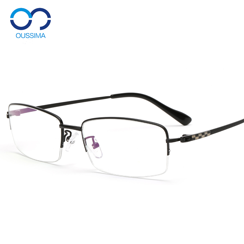 半框钛框眼镜架商务眼镜框近视眼镜男款大脸超轻光学配镜框1332