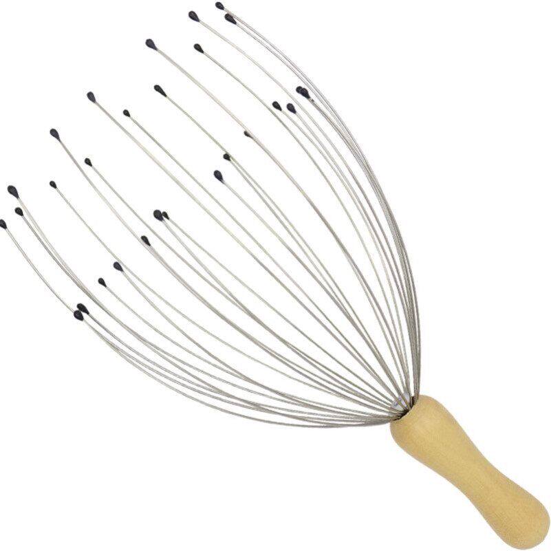 升级实木12爪头皮经络按摩器