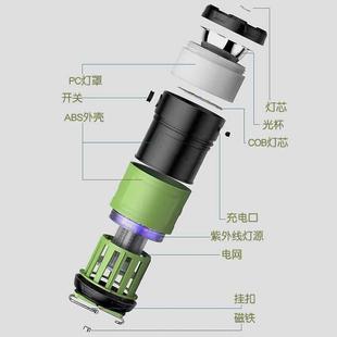 LED充电野营帐篷灯露营照明灯户外工作家用强光手电筒灭驱防蚊灯