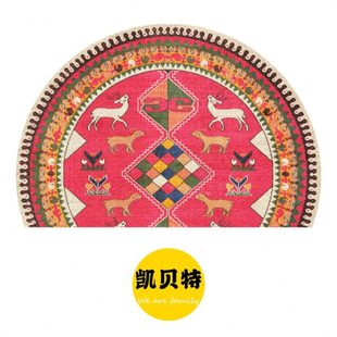 脚踏半圆垫门地垫浴室家用波西米亚口前形进门地毯网红入户门防滑