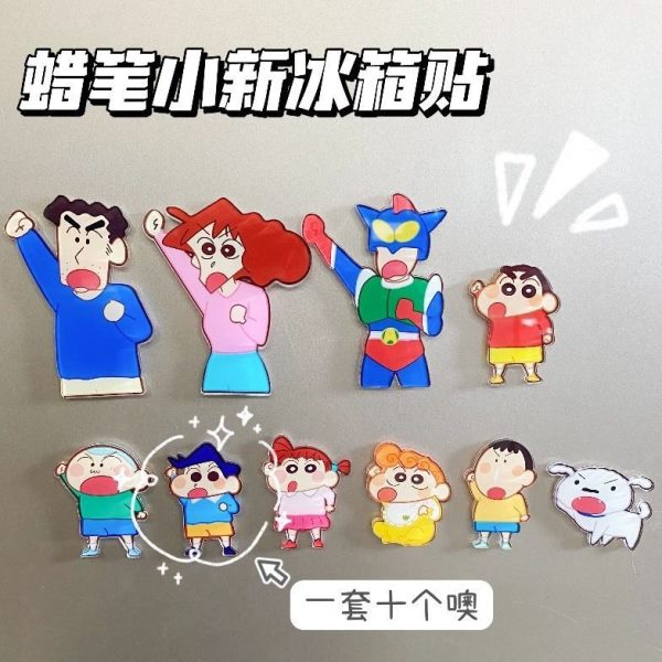 创意最新款家礼物卡通蜡笔小新全磁吸磁性冰箱贴福可爱冰箱贴