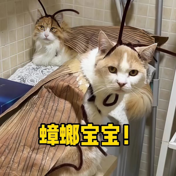 材料包的猫咪衣服手工诱惑cos螂diy宠物装扮搞怪扭扭棒小衣服蟑螂