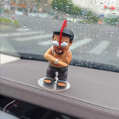 魔鬼筋肉人达叔汽车摆件汽车装饰摆件内饰中控台高级感摆件装饰品