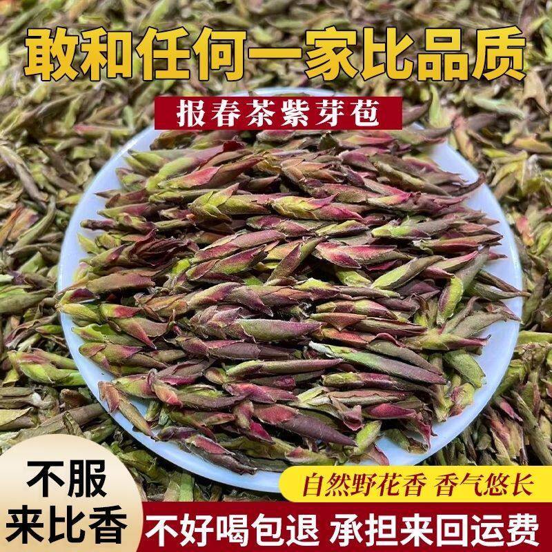 2026年新茶头春茶云南野生紫芽苞古树芽苞茶普洱茶生茶野花香散茶