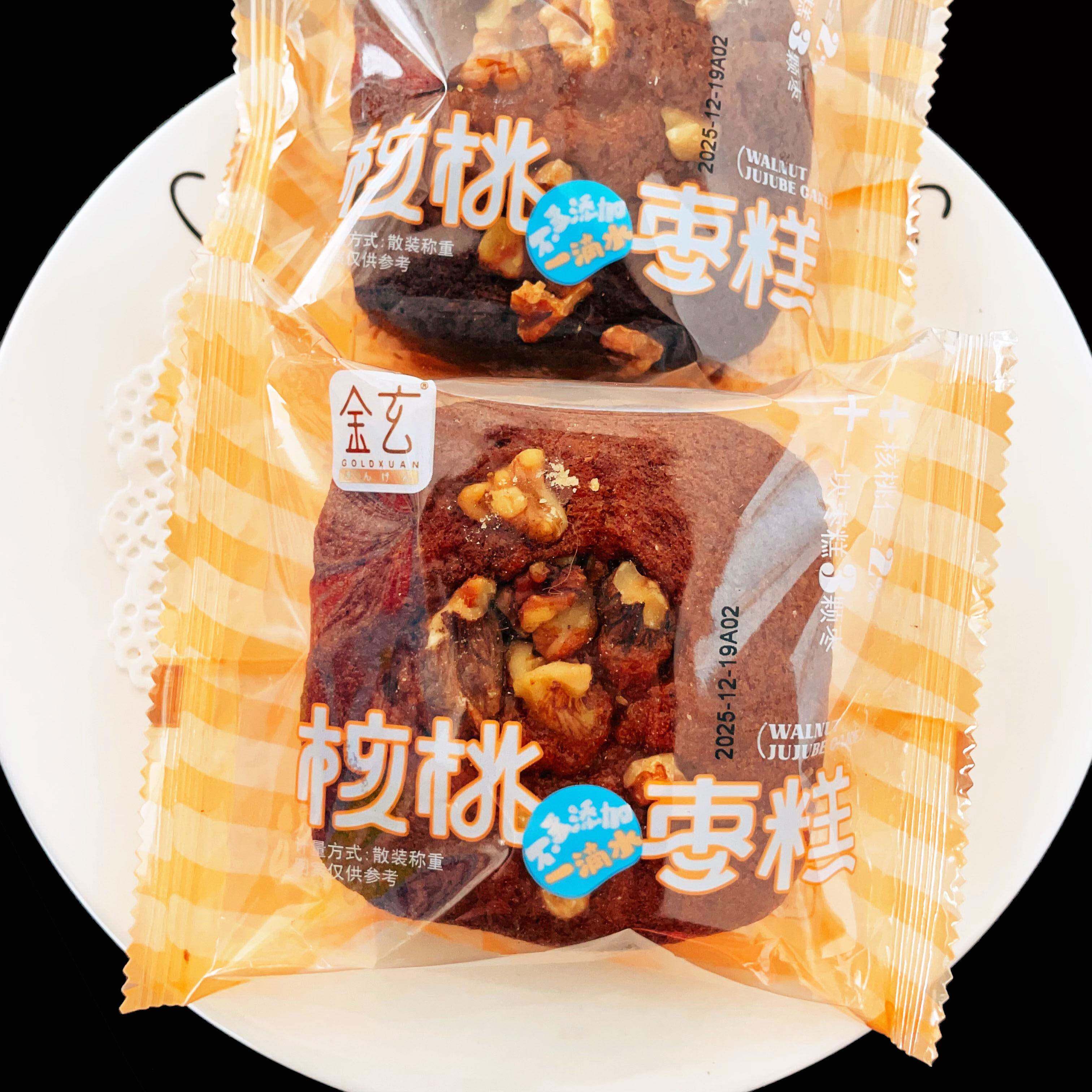 金玄核桃枣糕传统枣泥点心红枣核桃糕营养早餐美味零食小包装整箱