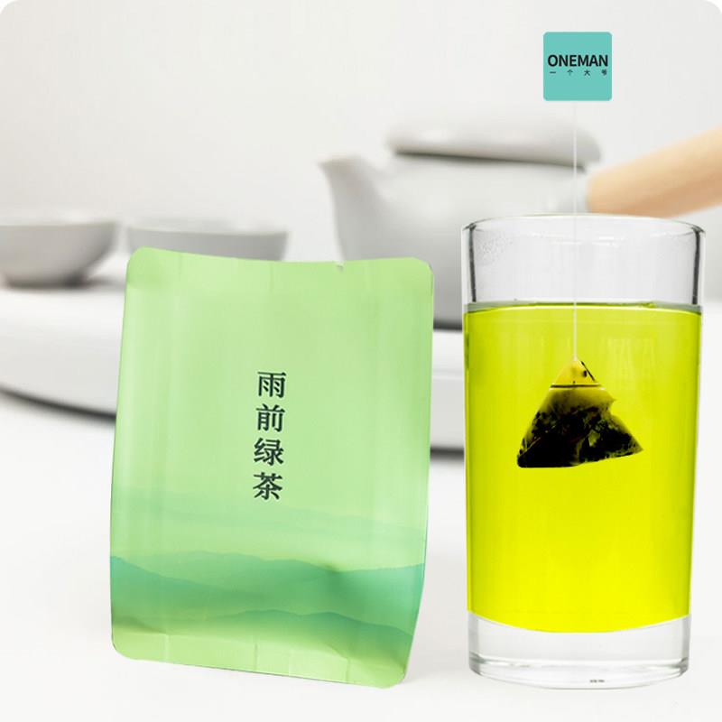 绿茶袋泡茶龙井香茶雨前茶包三角袋酒店办公室定制一个大爷ONEMAN