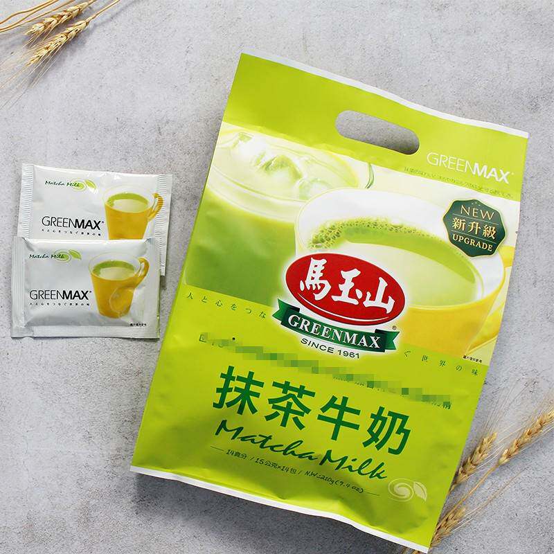 台湾马玉山抹茶牛奶经典口味下午茶冲饮品冷热饮15g*14袋抹绿奶茶