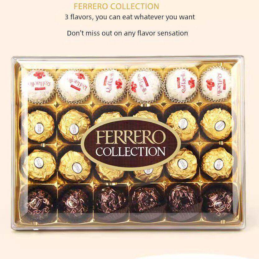 费列罗T24巧克力臻品拉斐尔三色果仁夹心威化礼盒装（代可可脂）