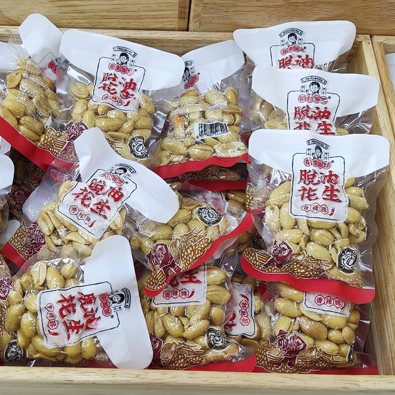 花生姑娘脱油花生香酥零食麻辣五香小包装办公室休闲食品小吃500g