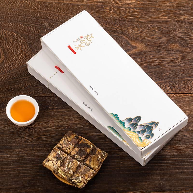 【福鼎白茶】紧压茶饼干茶2018年老寿眉小方片180g茶叶便携礼盒装