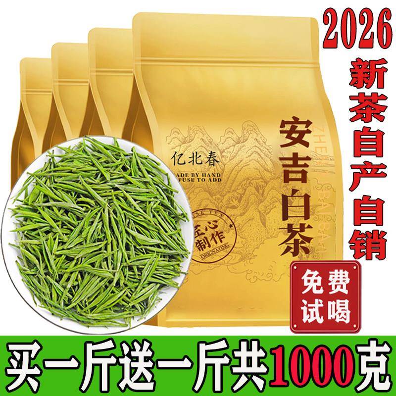【2026正宗白茶买一送一】自产自销高山新茶1000g毛尖绿茶浓香型