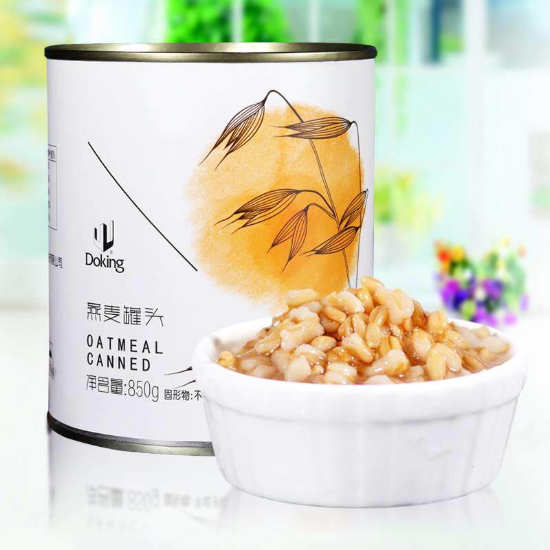 盾皇燕麦罐头果酱 即食早餐燕麦/黑米/红豆酱 甜品奶茶店原辅料
