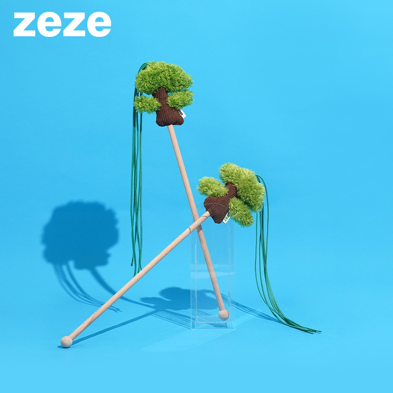 zeze青松逗猫棒宠物自嗨玩具用品