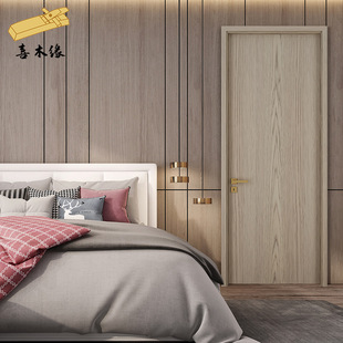 可选 式 南京厂家直销轻奢风格 天然木皮室内房间门实木门颜色款