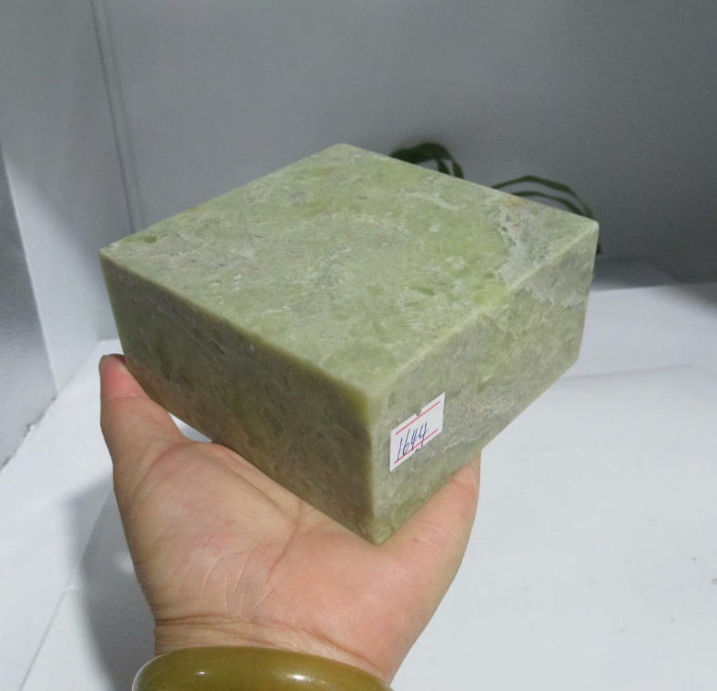 精磨5000目青田石大方章10*10*5CM印章石料篆刻练习章摆件章44号