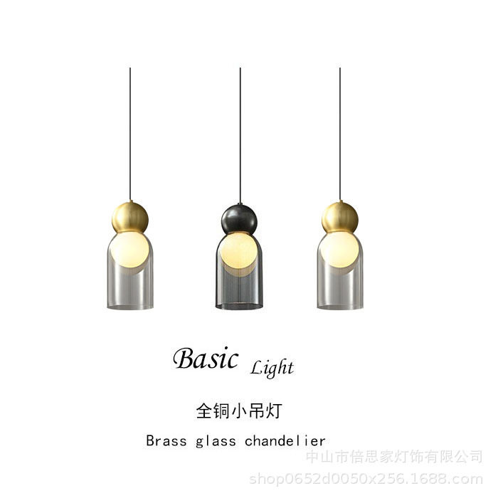 全铜轻奢卧室床头吊灯现代简约家用装饰灯客厅沙发电视墙背景灯
