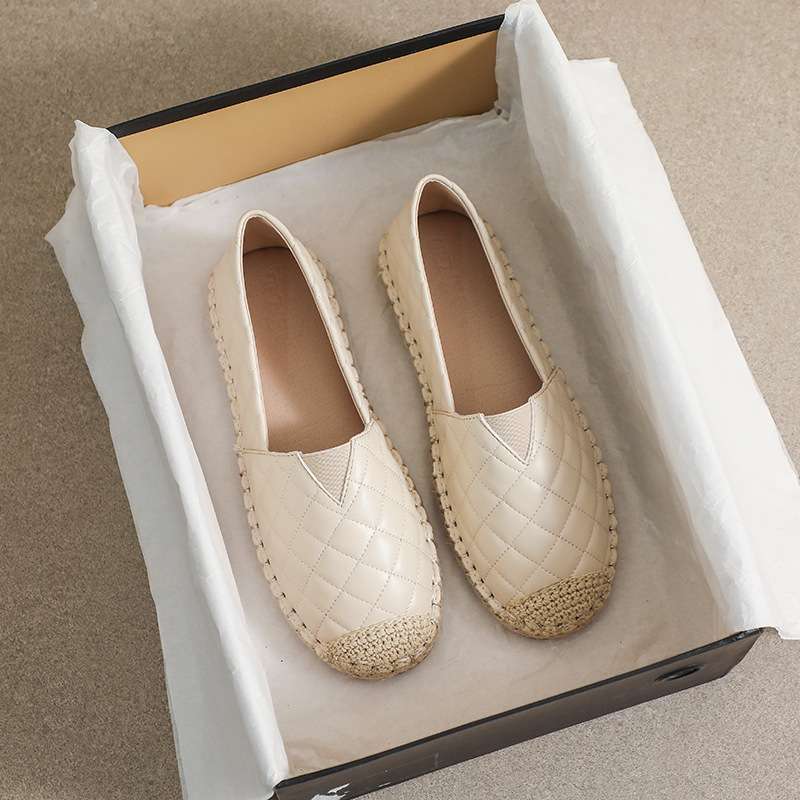 威威女郎 221-1简约风休闲单鞋女一脚蹬圆头渔夫鞋浅口平底豆豆鞋