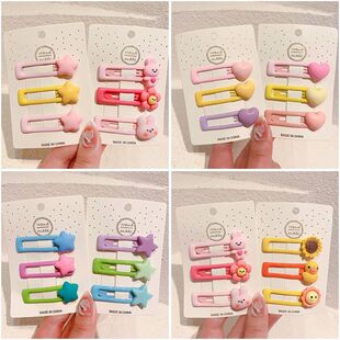 儿童发夹侧边刘海夹女童发卡夹子BB夹碎发整理神器发饰马卡龙