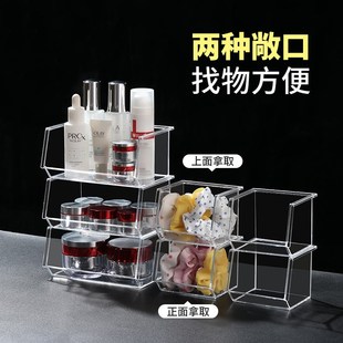 亚克力多层叠放置物架桌面小物件收纳盒台面空间利用Y隔层整理架
