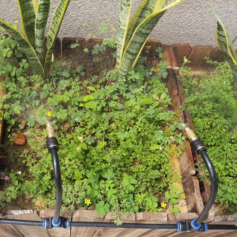 自动浇水定时器可调节万向喷头可关闭铜喷嘴快插降温浇花喷水雾化