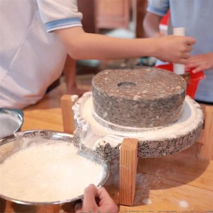 石磨家用小型手工磨豆浆手摇迷你手推石磨磨浆机磨豆腐幼儿园活动