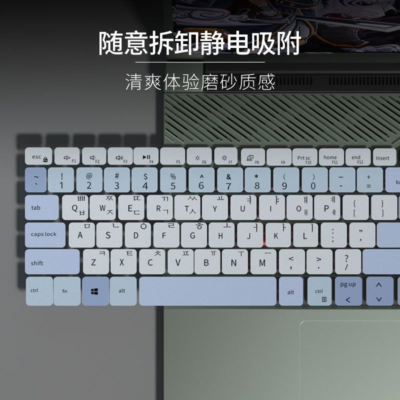 适用戴尔韩语俄语键盘膜灵越13pro笔记本3511游匣G3 G15电脑保护
