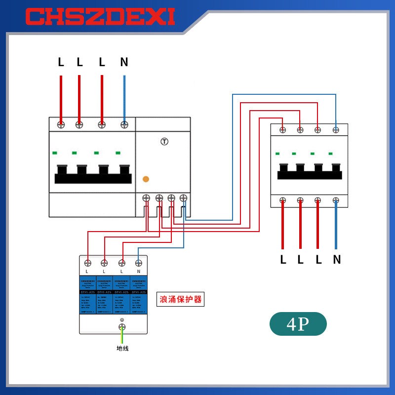 迷你型一级电源防雷器limp25KAAT1避雷器10/350usI级浪涌保护器