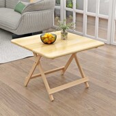 实木可折叠桌家用餐桌小户型吃饭正方形简易饭桌租房便携式 小桌子