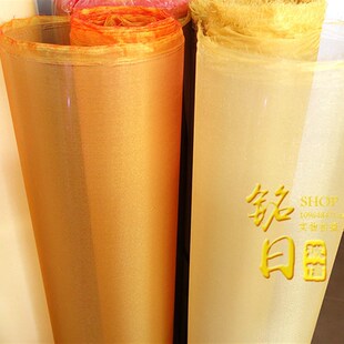 灯膜仿羊皮纸PVC黄色纱网半透明中式灯罩材料透光纸灯饰